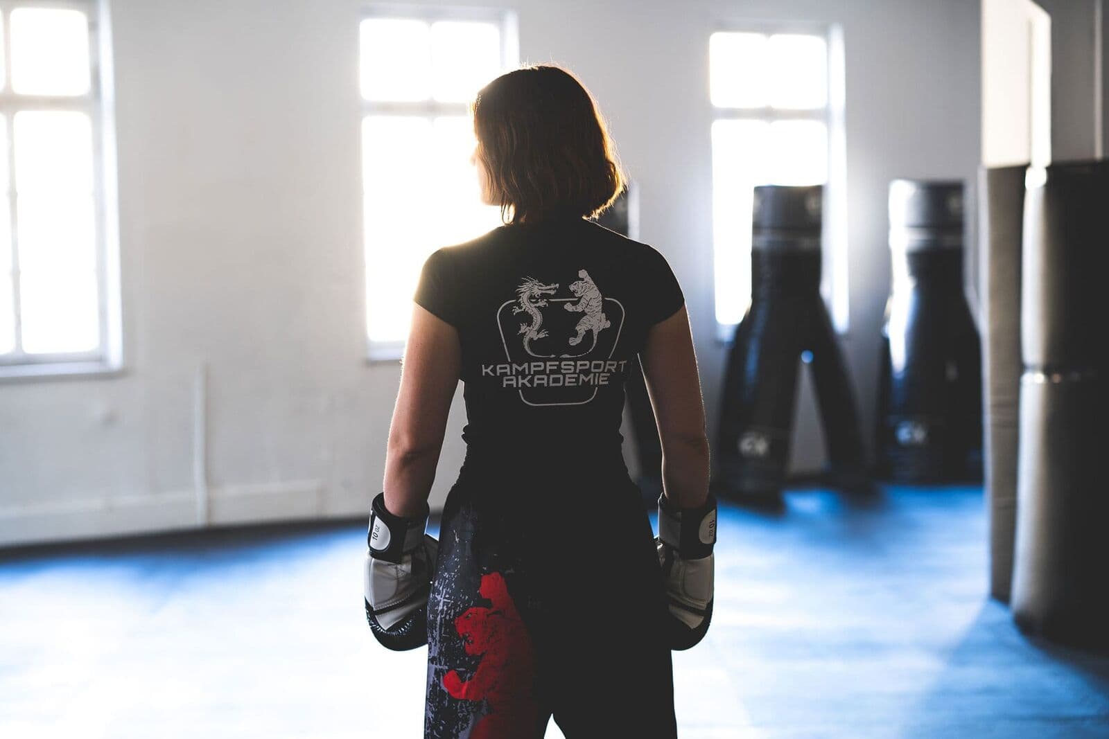 Sandsäcke im Workout-Bereich der Kampfsportakademie Esslingen